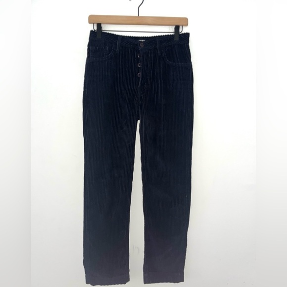GRLFRND Helena Straight Leg Cropped Corduroy Pant Midnight Train size 25 - Picture 3 of 10